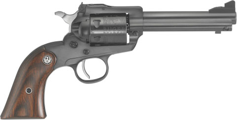 Ruger SBC4 Bearcat Revolver 0916, 22 Long Rifle, 4.2 in, Wood Grip, Blue Finish, 6 Rd, Adjustable Sights
