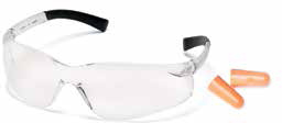 Pyramex Mini Ztek Clear Lens Saftey Glasses w/Uncorded Ear Plugs Combo Pack