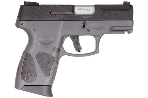 Taurus G2C Pistol 1-G2C931-4X12G, 9mm, 3.25in, Gray Polymer Grips, 12 Rds