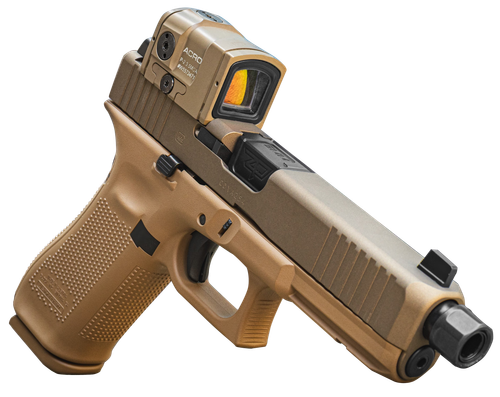Glock G17 Gen5 Pistol w/Aimpoint ACRO, 9mm, 4.49in, FDE Textured Polymer Grips, Flat Dark Earth Cerakote Finish, 17 Rds