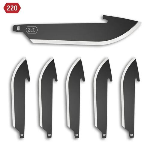 Outdoor Edge, 2.2" DROP POINT BLADES | 220 BLADE CODE | BLACK-OXIDE | 6 PACK