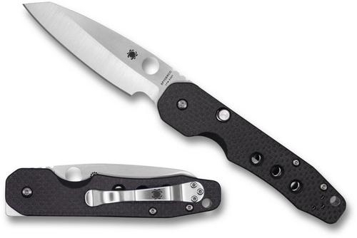 Spyerco SmockFolding Knife, Stainless Blade, Black Handle (C240CFP)
