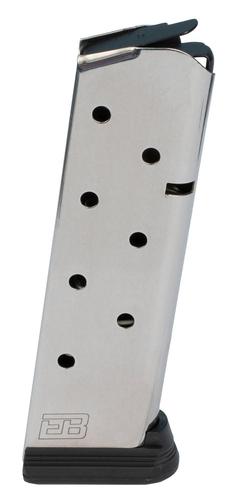Ed Brown 1911 Government Magazine, 45 ACP, 8 Rounds, Stainless Steel, Detachable