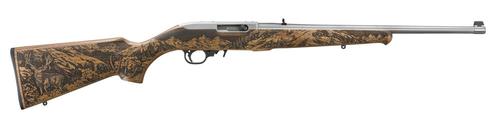 Ruger 10/22 Sporter Rifle 31188, 22LR, 18.5", Walnut "Mule Deer" Scene Stock, 10 Rds