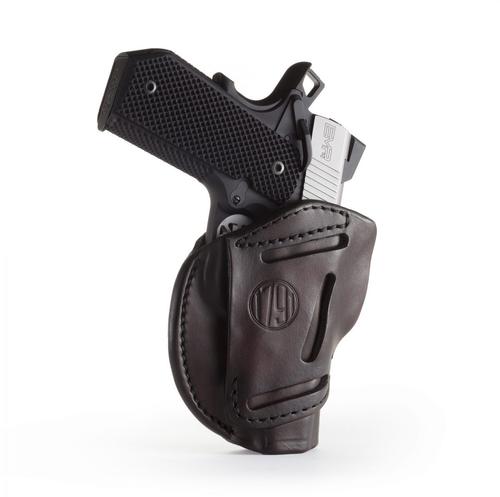 1791 Gunleather 3 Way Holster, Stealth Black, Ambidextrous, Size 2 (3WH2SBRA)