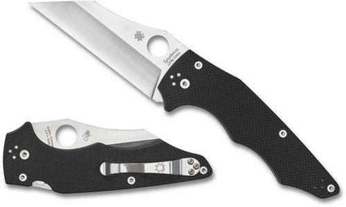 Spyderco YoJumbo Folding Knife, Stainless Blade, Black G-10 Handle (C253GP)