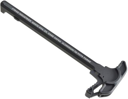 Strike Industries AR Charging Handle with Extended Latch Aluminum Black Hardcoat Anodized (SIARCHELBK)