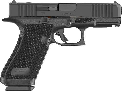 Glock 45 Gen6 MOS Pistol w/Front Serrations P64550203, 9mm, 4.02" in, Black Polymer Textured Grip, GMB Barrel, nDLC Finish, Optic Ready, 17 Rds