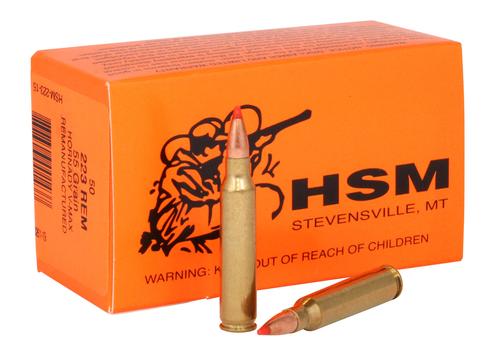 HSM Varmint Rifle Ammunition 22315, 223 Remington, V-Max, 55 gr, 3200 fps, 50 Rd/Bx
