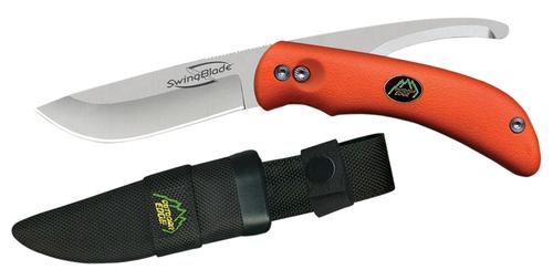 Outdoor Edge Swing Blaze Drop Point Swingblade Knife w/Gut Hook w/Plain Edge (SZ20NC)