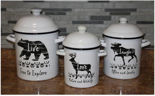 Rivers Edge Products Porcelain Enamel Canister Set