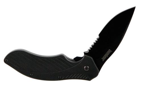 Kershaw Clash Drop Point Serrated Edge Folding Knife w/Black Handle (1605CKTST)