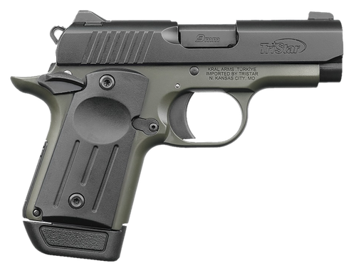 Tri-Star Protege X Pistol 85714, 9mm Luger, 3.20in, Black Polymer Grips, OD Green Cerakote Finish, 7 Rds