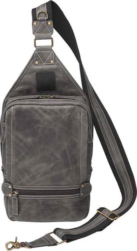 Gun Tote'n Mamas Sling Backpack (GTM-CZY/108GREY) Fits Small Pistols & Revolvers, Grey Leather