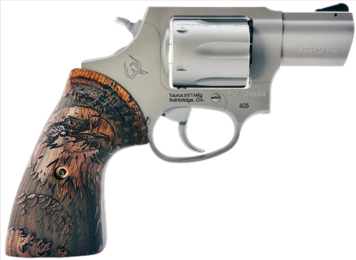 Taurus 605 Revolver 2605029US2, 38 Special +P, 2", Wood Grips, Stainless Steel Finish, 5 Rds