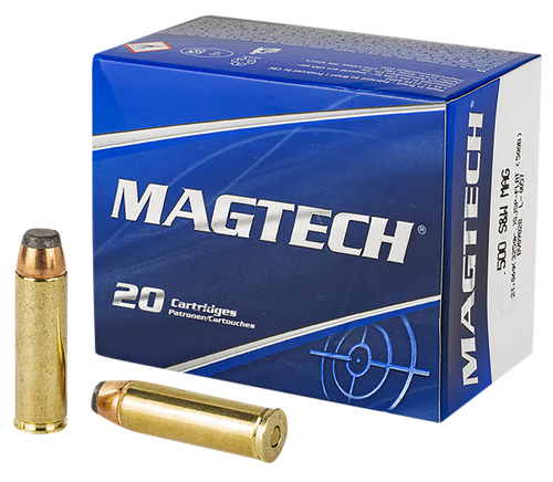 Magtech Sport Hunting Handgun Ammunition 500B, 500 S&W, Semi-Jacketed Soft Point (SP), 325 GR, 1801 fps, 20 Rd/bx