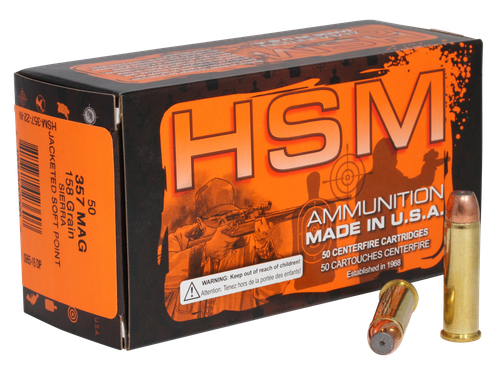 HSM Pro Pistol Ammunition 416N20, 41 Rem Mag, Jacketed Hollow Cavity, 210 gr, 20 Rd/Bx
