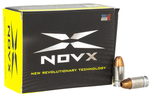 NovX Pentagon Pistol Ammunition 380CP8020, 380 Automatic Colt Pistol ACP, Monolithic Copper Hollow Point, 80 gr, 1150 fps, 20 Rd/Bx