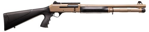 Four Peaks Imports AKSA Arms S4 Semi-Auto Shotgun 12060, 12 Ga, 18.50", 3" Chmbr, FDE Finish, Black Stock, 5 Rds