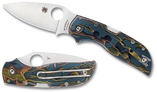 Spyderco Chaparral Folding Kinfe, Plain Edge, Raffir Noble Handle (C152RNP)