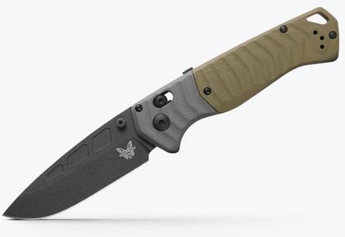 Benchmade P.S.K. Folding Knife w/Black Oxide Drop Point Blade, Gray/OD Green G10 Handle