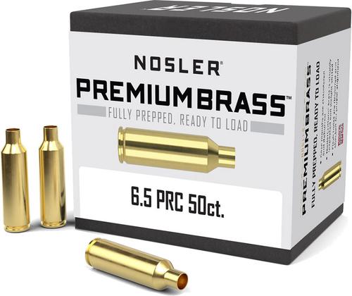 Nosler Unprimed Premium Brass Cases for 6.5 PRC 50 Per Box (17885), Not Loaded