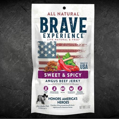 Brave Experience All Natural American Angus Sweet & Spicy Beef Jerky, 3oz (WM721)