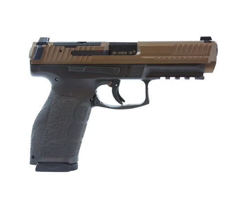 Heckler & Koch VP9A1 F, Full Size Pistol 81001295, 9mm, 4.53", Polymer Grip, Burnt Bronze Finish, Optic Ready, 20+1