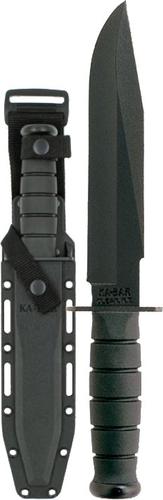 Ka-Bar 1269 Fighter w/Straight Edge, Clip Point Blade, Black Kraton G Handle