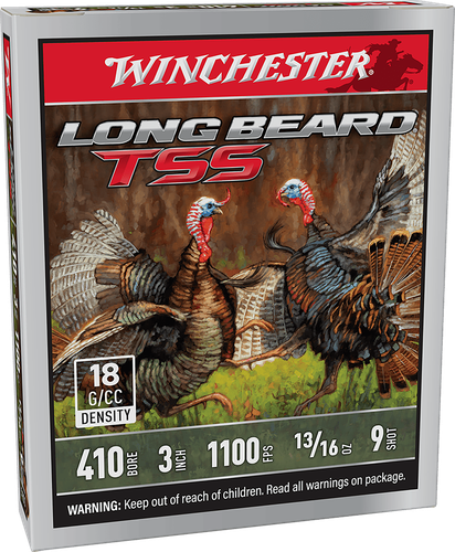 Winchester Long Beard TSS Shotshells LBTSS4139, 410 Gauge, 3", 13/16 oz, 1100 fps, #9 shot, 5 Rds/box