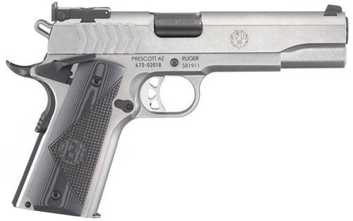 Ruger SR1911 Target Pistol 6759, 9MM, 5 in, G10 Grip, Stainless Finish, 9 Rd