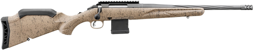 Ruger American Ranch Gen II Rifle 46920, 300 BLK, 16.1 in Threaded, FDE Splatter Gen II American Stock, Gun Metal Gray Cerakote