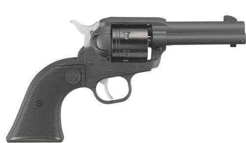 Ruger Wrangler SAO Revolver, 22 LR, 3.75", Black Checkered Polymer Grips, Black Cerakote, 6 Rds
