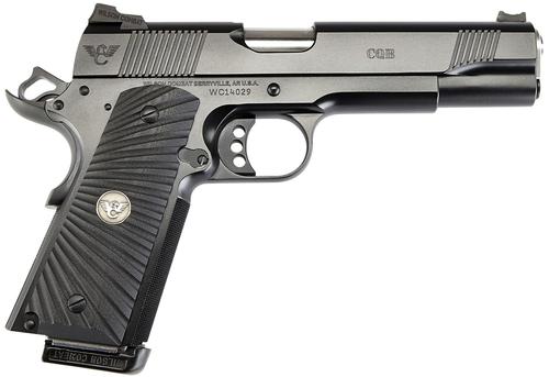 Wilson Combat CQB CQB Full Size Pistol CQBFS9, 9mm Luger, 5in, Black G10 Starburst Grips, Black Armor-Tuff Finish, 10 Rds