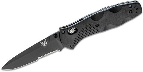 Benchmade Barrage Folding Knife w/Black Coated Serrated Drop-Point Blade (580SBK)