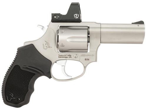 Taurus 856 T.O.R.O. Revolver 2856P39R, 38 Special +P, 3", Black Rubber Grips, Stainless Steel Finish, Riton Red Dot, 6 Rds