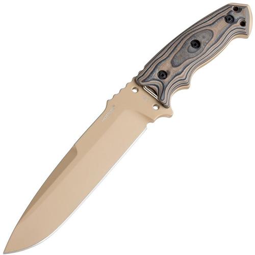 Hogue EX-F01 Fixed Blade Knife w/FDE Drop Point Blade, G-Mascus Dark Earth G10 (35153)