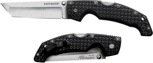 Cold Steel Large Voyager Knife, Tanto Point, Plain Edge (29AT)