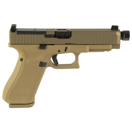 Glock 47X Gen5 M.O.S. Pistol GLPA475S203MOS-X-SCT, 9mm, 4.99" Threaded Barrel, FDE Polymer Grip, FDE Finish, Optic Ready, 17 Rds