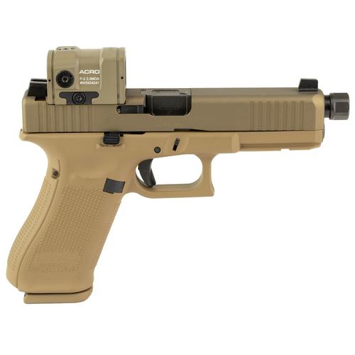 Glock G17 Gen5 MOS Pistol PA175S204N, 9mm Luger, 4.49" Threaded Barrel, Aimpoint Acro P2 RDS, Modular Backstrap, FDE Finish, 17 Rds