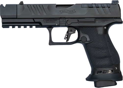 Walther PDP Pro-X Compact Optic Ready Pistol 4796034, 9mm Luger, 4.60in, Medium Backstrap, Black Finish, 18 Rds