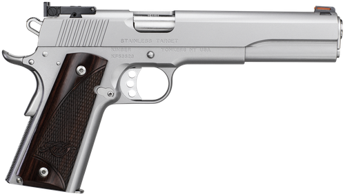 Kimber 3000373 Stainless Target Pistol - 45 ACP, 6 in Barrel, Satin Stainless Steel Frame/Slide, 7 Rd