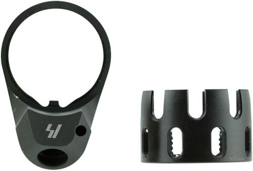 Strike Industries AR Enhanced Castle Nut and Extended End Plate Steel