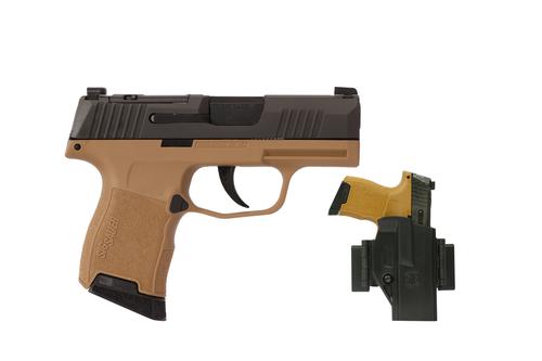 Sig Sauer P365 Optic Ready Pistol 365-9-BXR3P-VP, 9mm, 3.1in, FDE Polymer Grip, 10 Rds