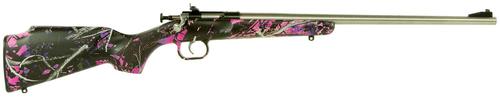 Crickett Single Shot Bolt Action Rifle KSA2167, 22 Long Rifle, 16.12", Muddy Girl Synthetic Stock, Stainless Finish, 1 Rd