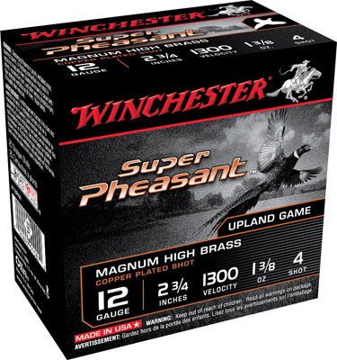 Winchester Super X Pheasant Copperplated X20PH5, 20 Gauge, 2-3/4", 1 oz, 1300 fps, #5 Lead Shot, 25 Rds/Bx