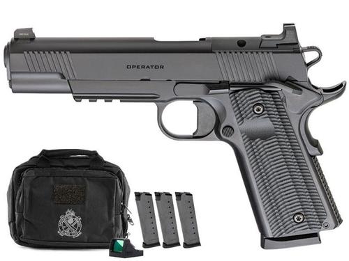 Springfield Operator AOS Pistol Package PO9240AOS-PAC, 45 ACP, 5in, Black VZ G10 Grips, w/Viridian RFX11, (4) 8rd mags