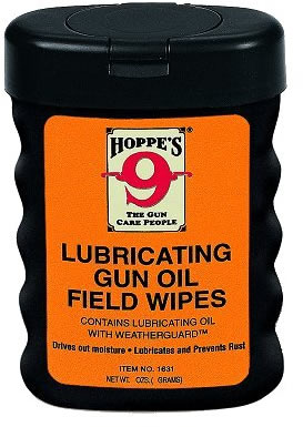 Hoppes 1631 Rust Preventing Lubricating Gun Oil Field Wipes