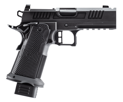 Alpha Foxtrot AF1911 Romulus Optic Ready Pistol, 9mm, 4.25in, Black Textured Grips, Black DLC Finish, 20 Rds