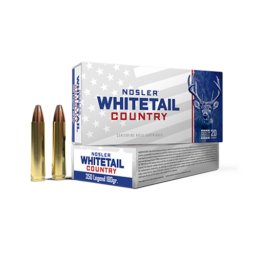 Nosler Whitetail Country Rifle Ammunition 40130, 350 Legend, 180 gr, 20 Rd/Bx